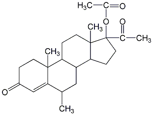 Medroxyprogesterone acetate structural formula