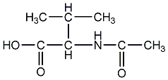N-acetyl-L-valine structural formula