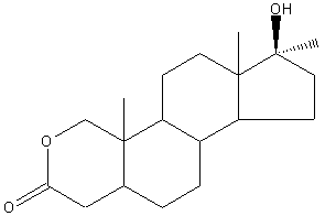 Oxandrolone structural formula