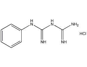 1-phenylbiguanide hydrochloride structural formula