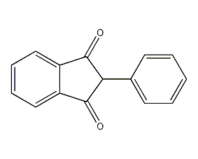 2-phenyl-1,3-indandione structural formula