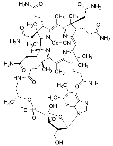 Vitamin B12 structural formula