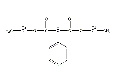Structural formula of diethyl phenylmalonate