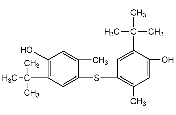 4,4'-thiobis(6-tert-butyl-3-methylphenol) structural formula  