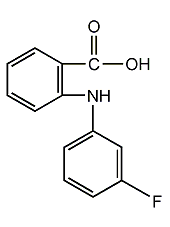 N-(3-fluorophenyl)anthranilic acid structural formula