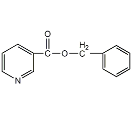 Structural formula of benzyl nicotinate