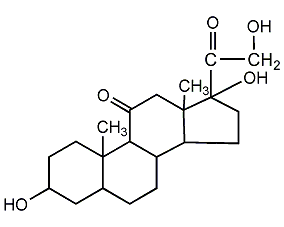 Tetrahydrocortisone structural formula