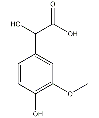 4-Hydroxy-3-methoxymandelic acid structural formula