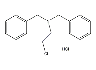 N-(2-chloroethyl)dibenzylamine hydrochloride structural formula