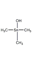 Trimethyltin hydroxide structural formula