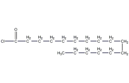 Structural formula of palmitoyl chloride