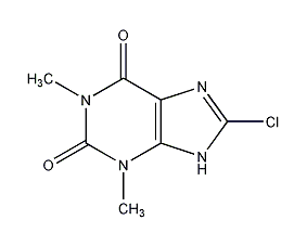 8-chlorotheophylline structural formula