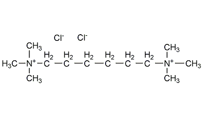 Structural formula of hexamethylbisammonium chloride