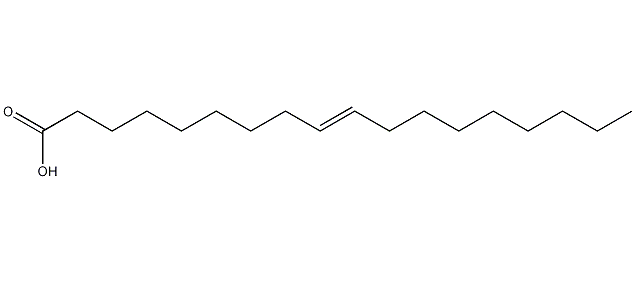 Structural formula of elaidic acid