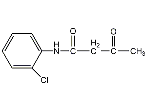 Structural formula of o-chloroacetoacetanilide