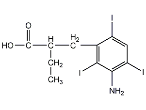 Iopanoic acid structural formula