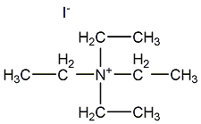 Structural formula of tetraethylamine iodide