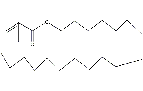 Structural formula of octadecyl methacrylate