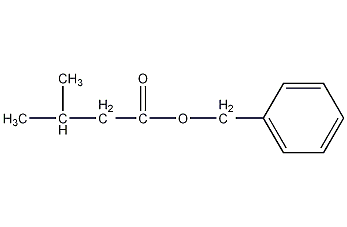 Structural formula of benzyl isovalerate