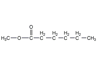 Methyl hexanoate structural formula