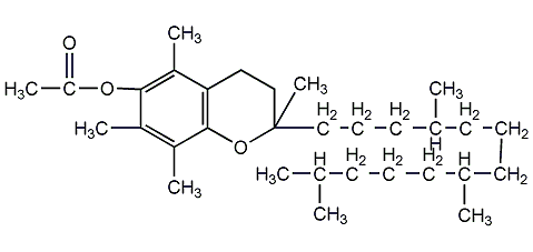 D-α-tocopheryl acetate structural formula