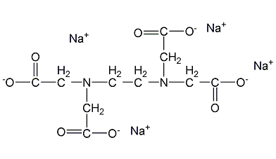 Ethylenediaminetetraacetic acid tetrasodium salt structural formula