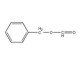 Structural formula of benzyl formate