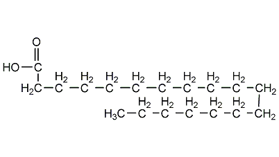 Stearic acid structural formula