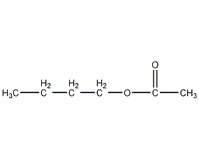 Butyl acetate structural formula