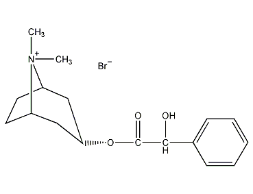 Structural formula of homatropine bromide
