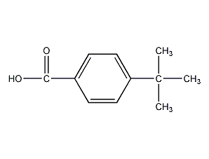 Structural formula of p-tert-butylbenzoic acid