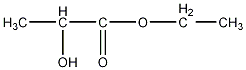 Ethyl lactate structural formula