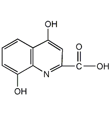 4,8-Dihydroxyquinoline-2-carboxylic acid structural formula
