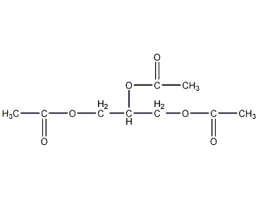 Glyceryl triacetate structural formula
