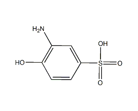 3-amino-4-hydroxybenzenesulfonic acid structural formula
