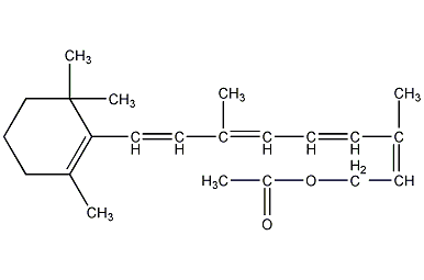 Structure formula of vitamin A acetate