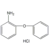 Structural formula of phenoxybenzamine hydrochloride