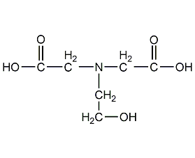 N-(2-hydroxyethyl)iminodiacetic acid structural formula