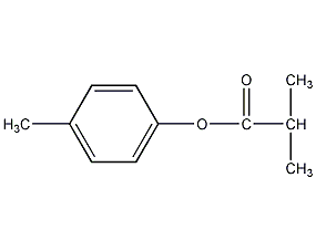 Structural formula of p-tolyl isobutyrate