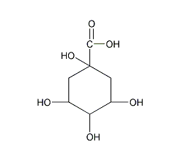 D-(-)-quinic acid structural formula