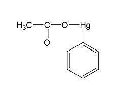 Phenylmercury (II) acetate structural formula
