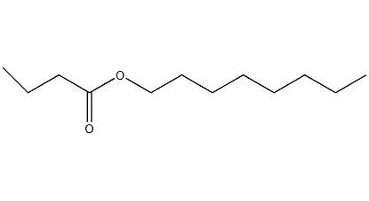 Structural formula of octyl butyrate