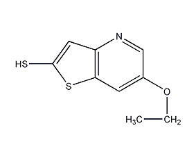 6-ethoxy-2-mercaptobenthiazole structural formula