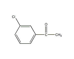 Structural formula of m-chloroacetophenone
