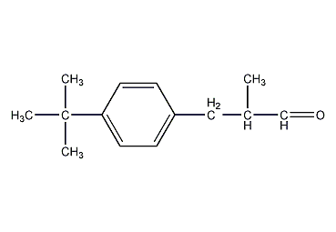3-(4-tert-butylphenyl)-2-isobutyraldehyde structural formula