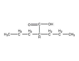 Valproic acid structural formula