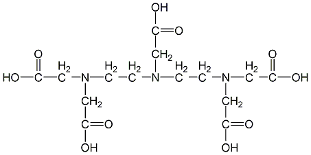 Diethylenetriaminepentaacetic acid structural formula