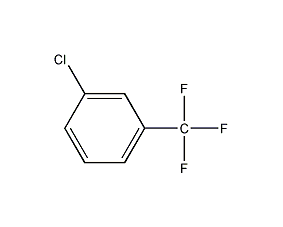 Structural formula of m-chlorotrifluorotoluene