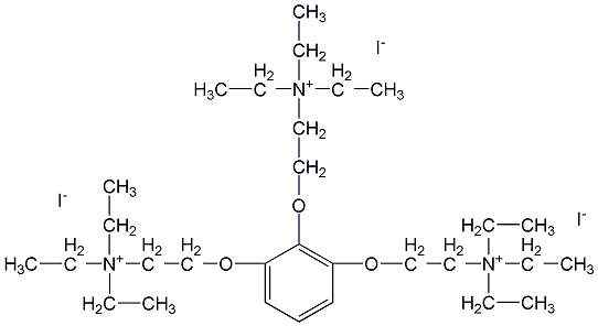 Structural formula of ammonium iodine