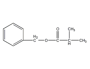 Structural formula of benzyl isobutyrate